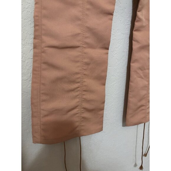 Collina Strada Brown Golden Ruched Cropped Contemporary Pants Sz 30 Inches - Picture 2 of 7